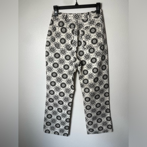 Rolla’s Plaza Bootcut Crop Pants Women's Cream/Black Floral Print High Rise S - Picture 6 of 7